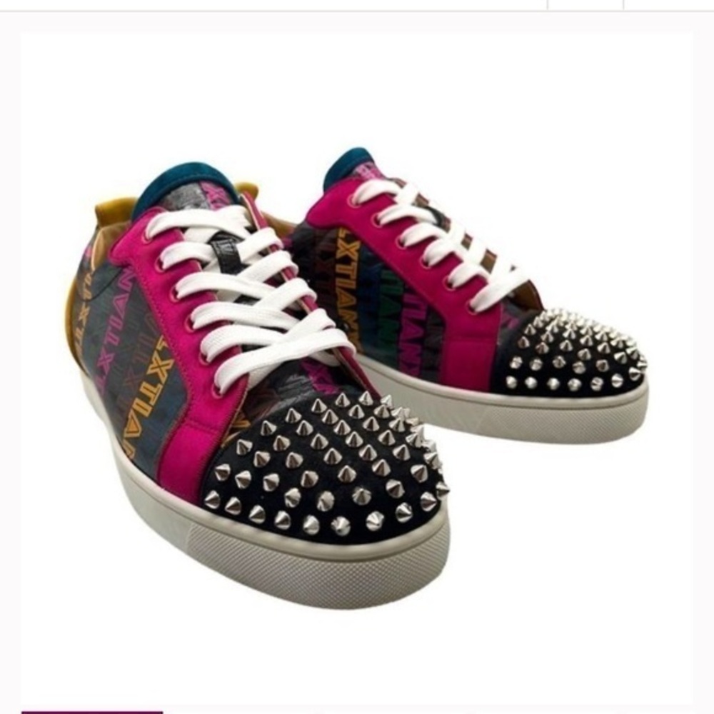 Christian Louboutin Multicolor Spiked Sneakers